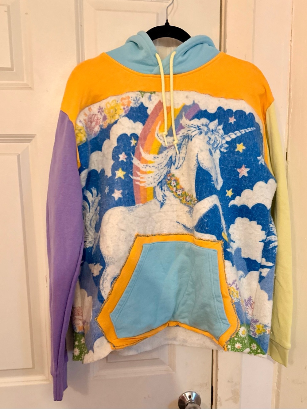 “Whimsical Wearable Art” Adidas hoodie, by Willows Whimsywearco.